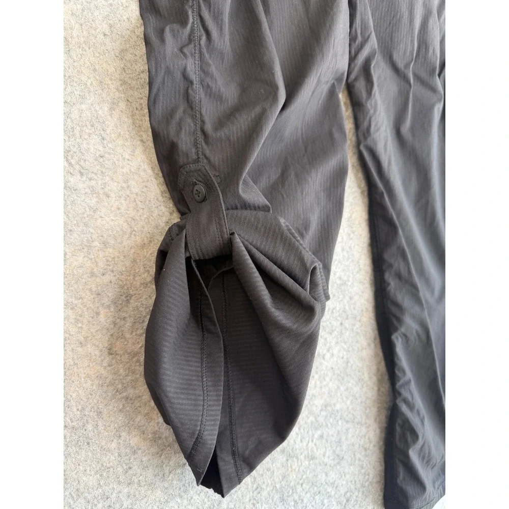 Ivivva by Lululemon Dance Studio Live to Move Pants Girls 12 Black Roll Up Cuffs